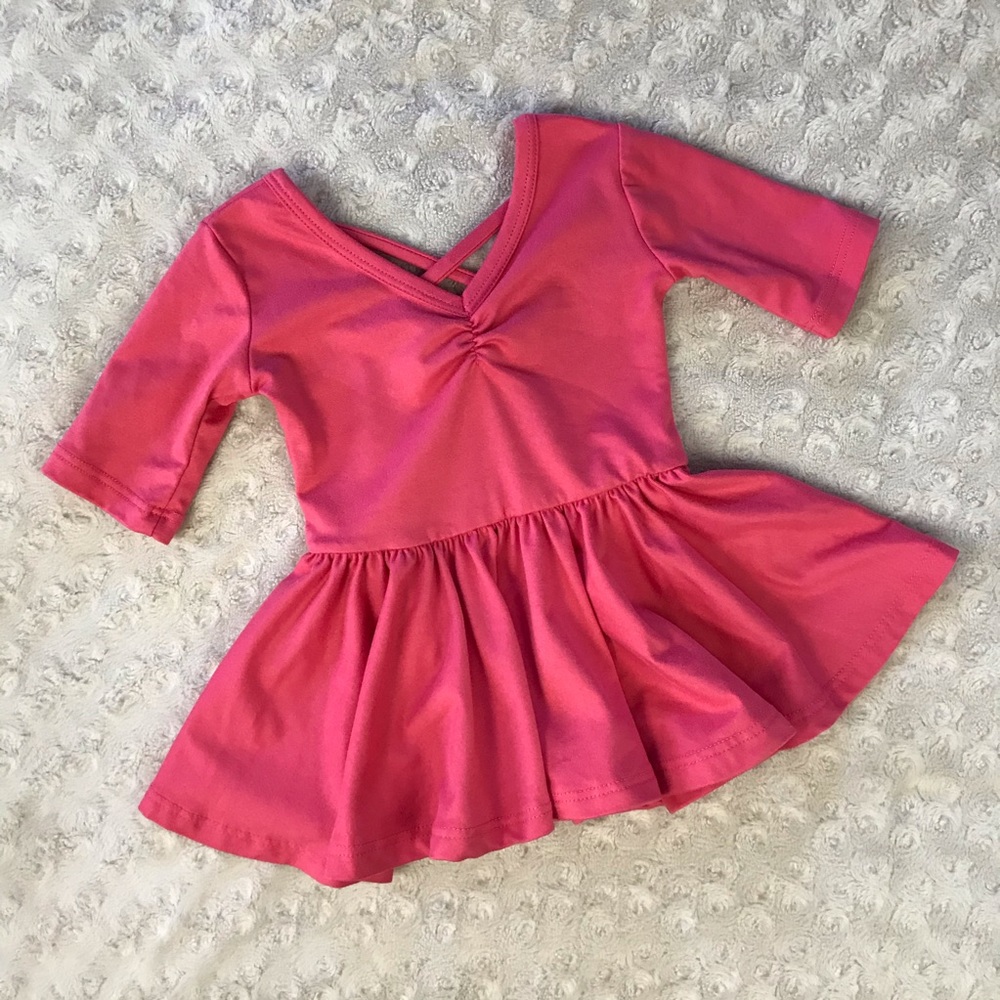Dot Dot Smile Twirly Dress Pink Shade 6-12 Months